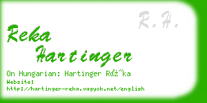 reka hartinger business card